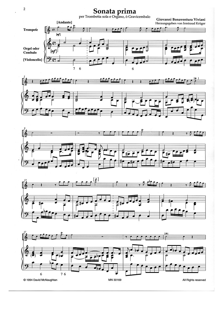 VIVIANI 2 Sonatas